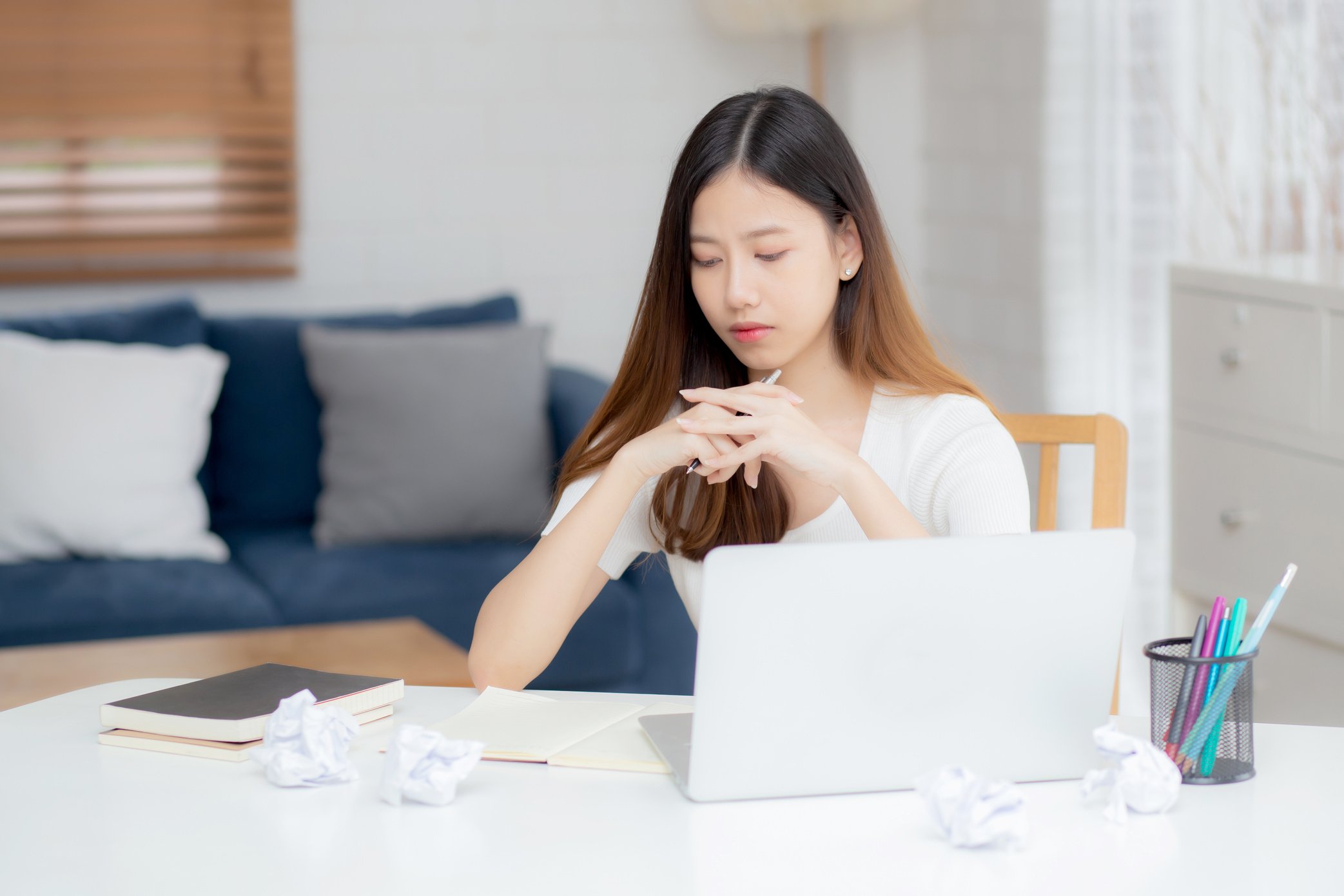 Woman Working with Laptop